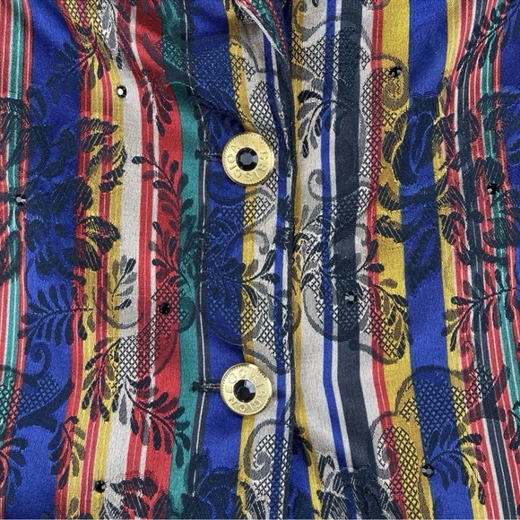 Criscione Sz L Brocade Floral Vintage Embellished Jacket Blazer Made In USA - Picture 6 of 16